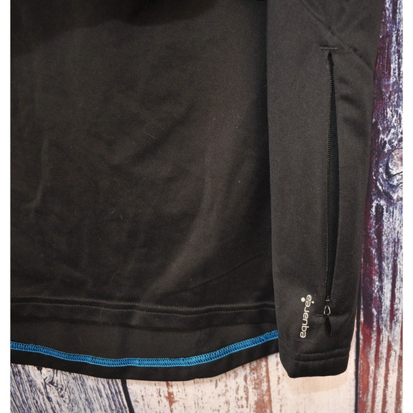 bTwin MTB Cycling Jersey Men's Medium Blue White Rockrider Zip Pockets - Picture 3 of 7